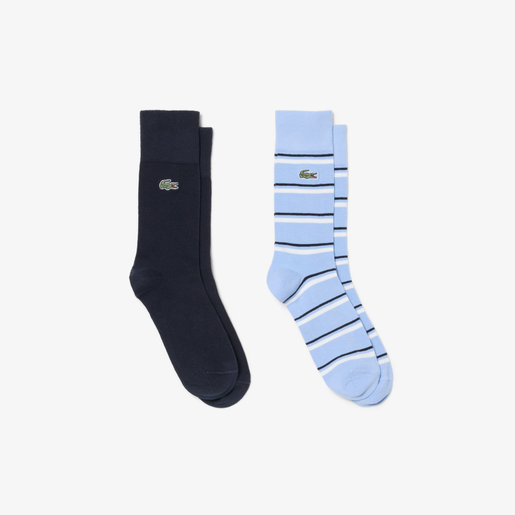 Lacoste 2-pack Socks - 9 - 12.5 In Blue