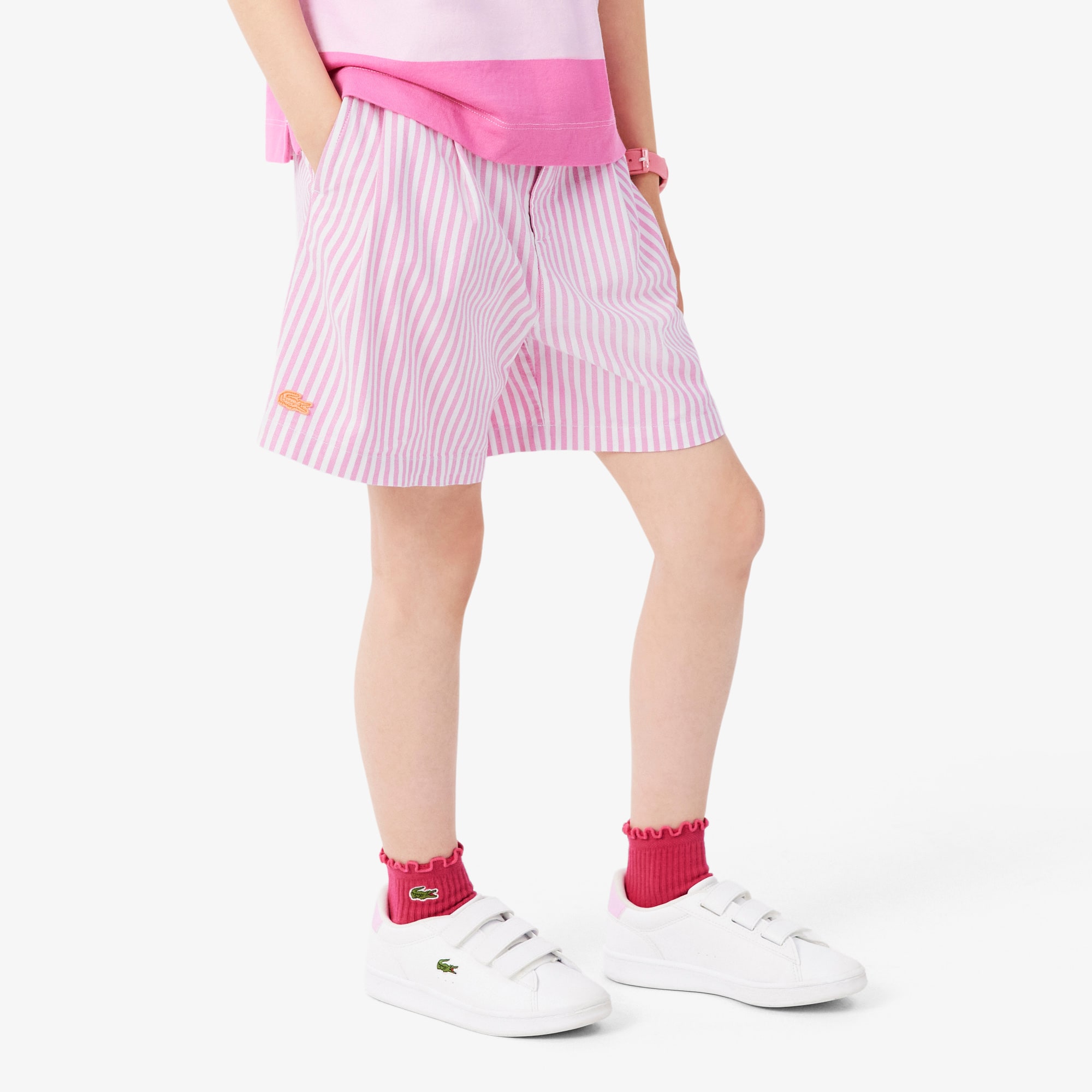 Stretch Oxford Striped Bermuda Shorts