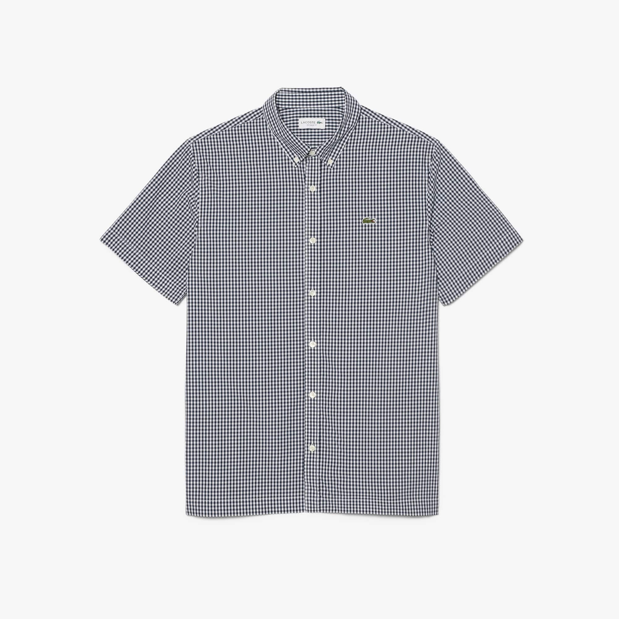 Regular Fit Short Sleeved Plaid Shirt - Button Down Shirts - New