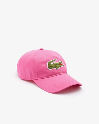 Gorra con l&iacute;nea a contraste y cocodrilo oversized de algod&oacute;n para hombre