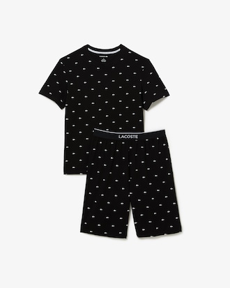 Men's Printed Cotton Pajama Set