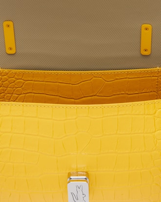 Bolso de mano Amelia de piel repujado con cierre de metal para mujer