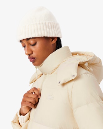 Chamarra De Plumas Con Gorro Relaxed Fit