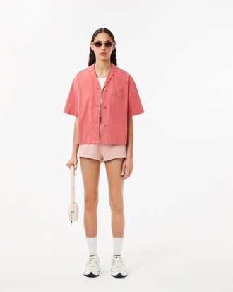 Petit sac à main en toile enduite à effet piqué 