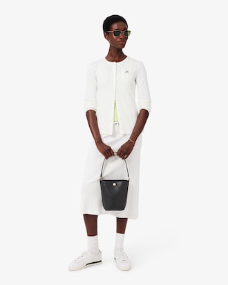 Small Tennis Bliss Leather Bucket Bag