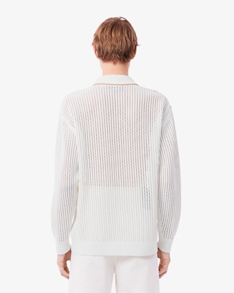 Men's Runway Long Sleeve Knit Polo