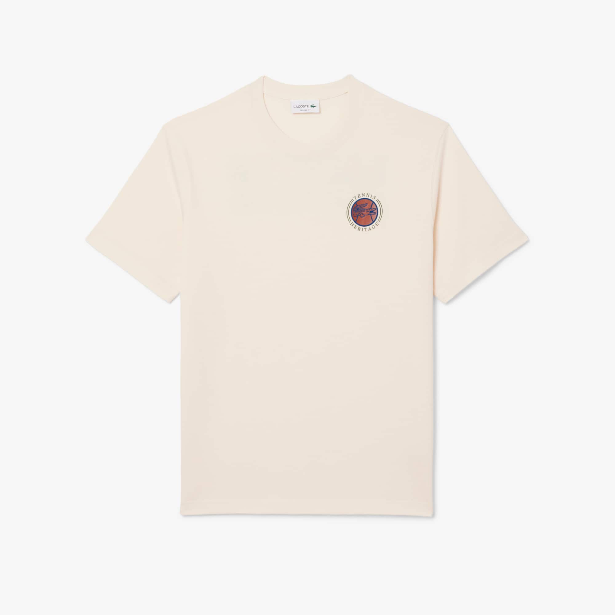 Lacoste Men's Multi Print Jersey T-shirt In Neutral