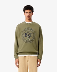 Men's Loose Fit Printed Fleece Sweatshirt