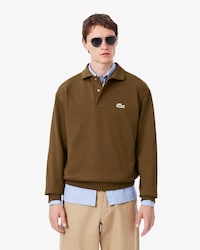 Fleece Polo Collar Sweatshirt