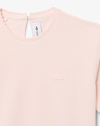 Fluid Scallop Trim Piqu&eacute; T-shirt