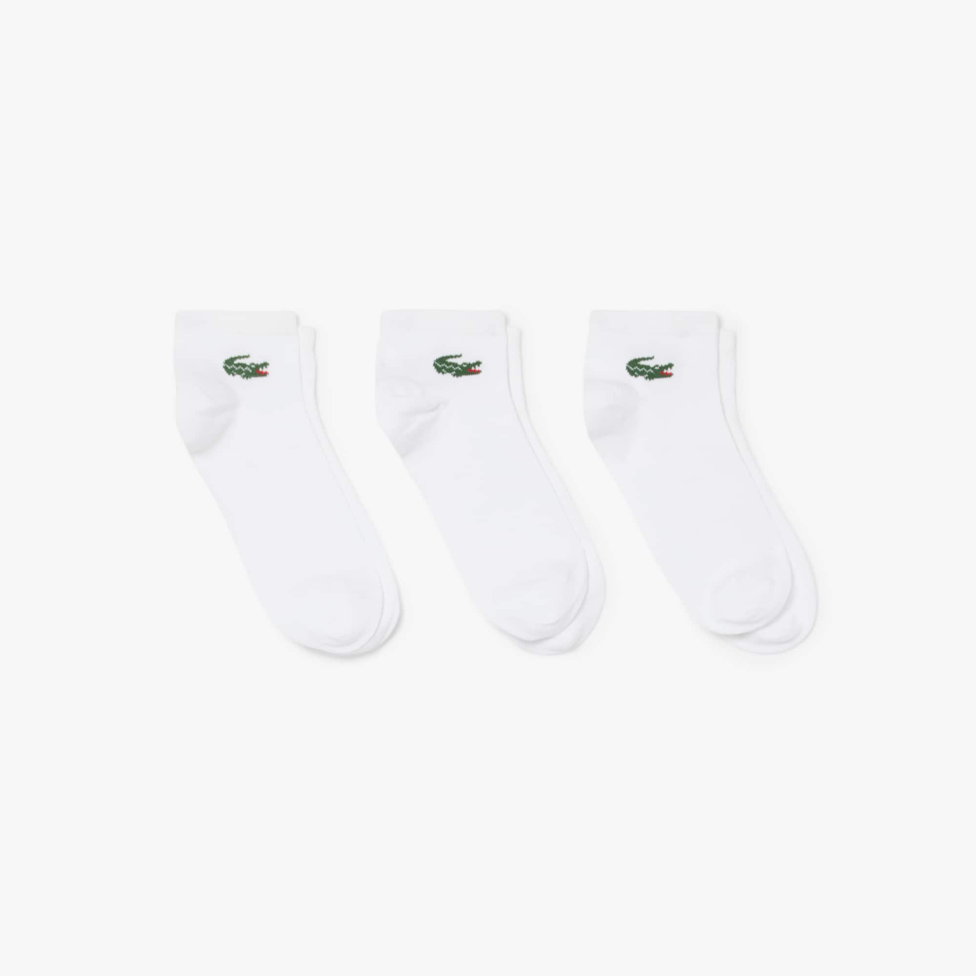 Lacoste 3-pack Low Socks - 9 - 12.5 In White
