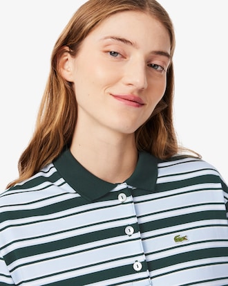 Polo Oversized de Manga Larga de Rayas