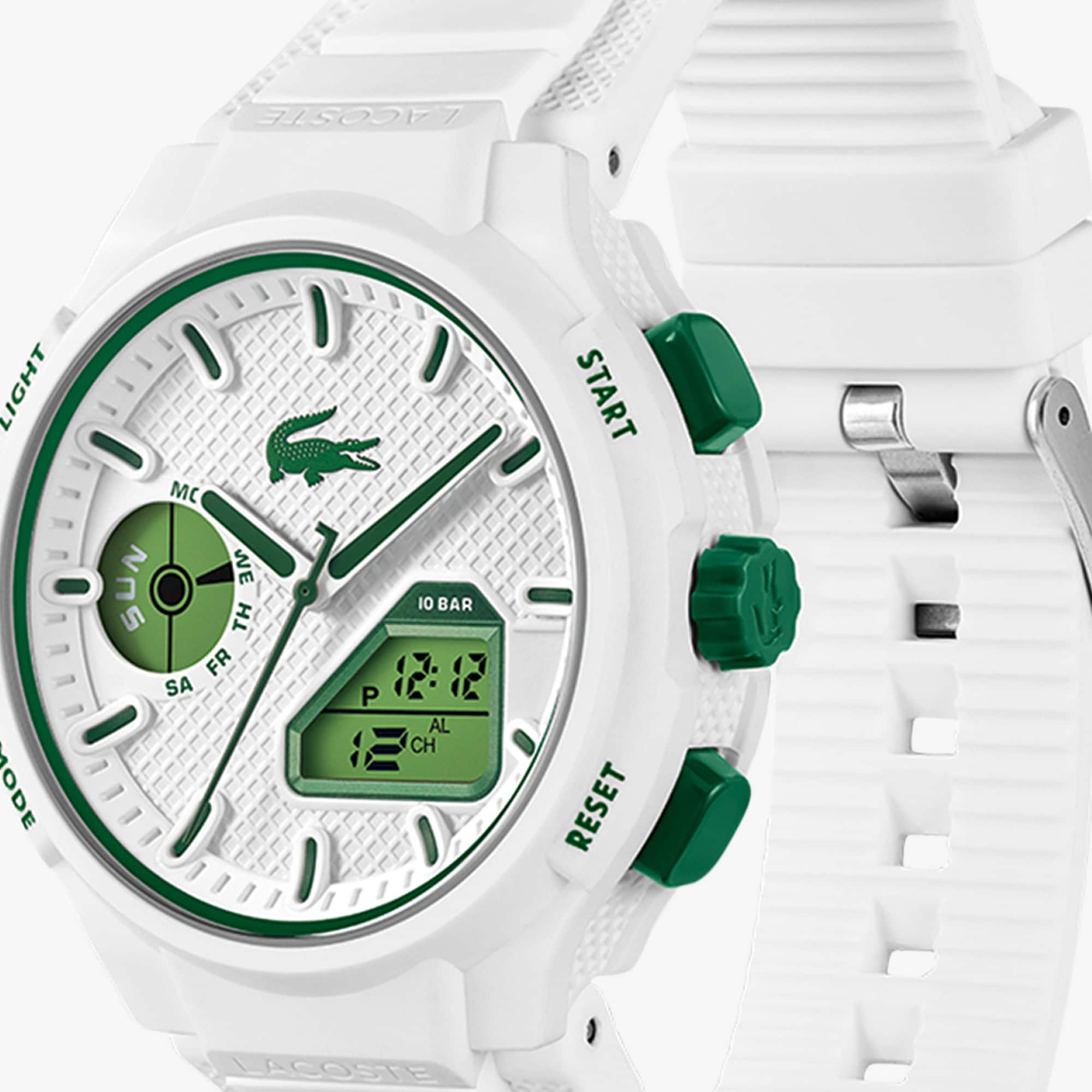 美品【LACOSTE】L-33X 腕時計 ホワイト✕グリーン 美品【LACOSTE】L-33X 腕時計 ホワイト✕グリーン