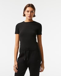 Playera para mujer en mezcla de algodón con cuello redondo