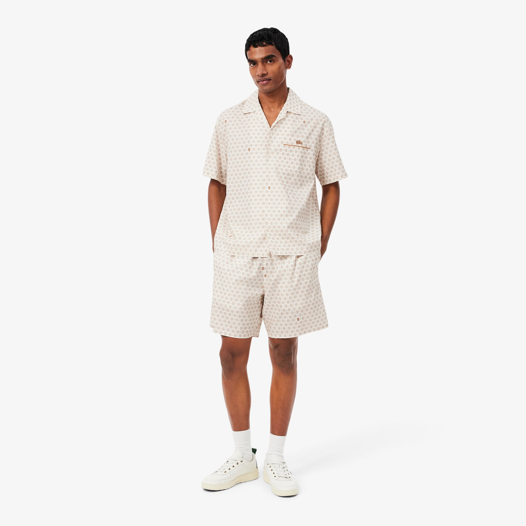 Lacoste Relaxed Fit Printed Shorts