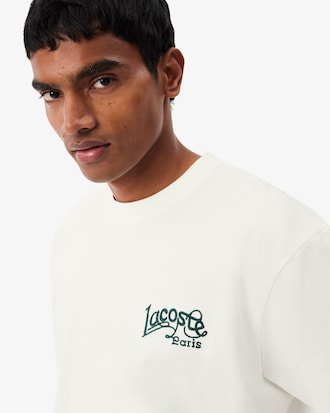 Playera de Tejido Jersey de Algod&oacute;n Grueso con Bordado