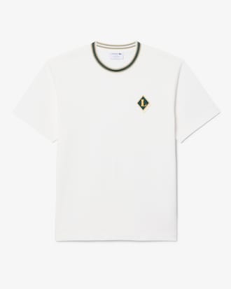 French Made Badge Accent Striped T-shirt