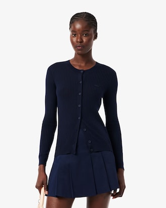 Women's Rib Knit Merino Wool Cardigan