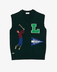 Unisex Sleeveless Golf Motif Sweater