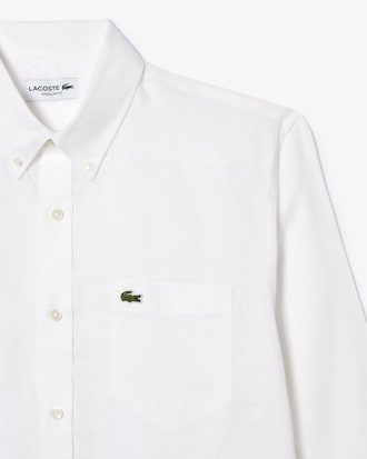 Camisa de lino de corte regular para hombre