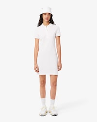 Robe polo en piqu&eacute; de coton stretch
