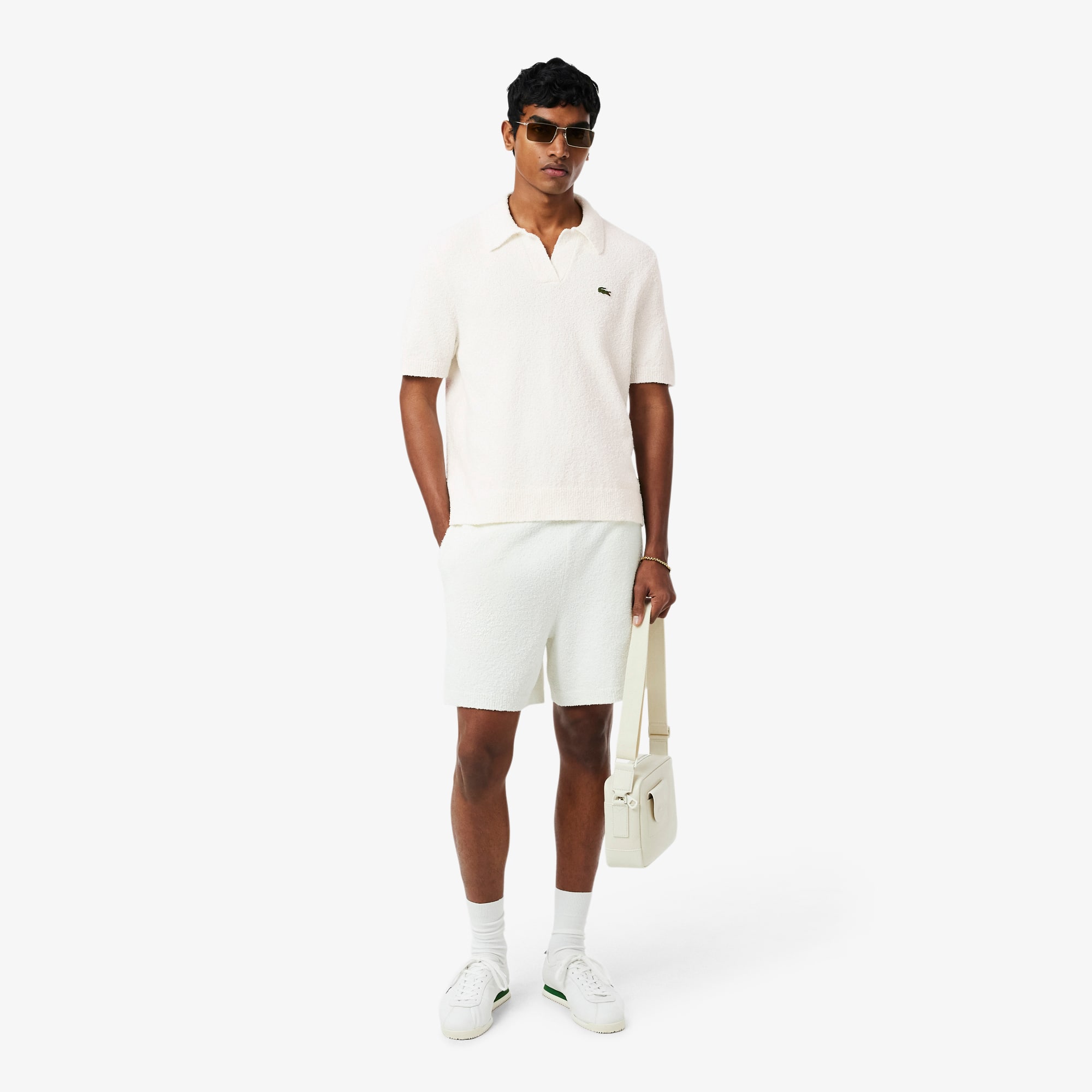 Classic Fit Bouclé Knit Polo - Sweaters & Sweatshirts - New In