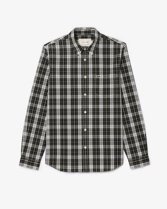 Men's Slim Fit Stretch Plaid Shirt