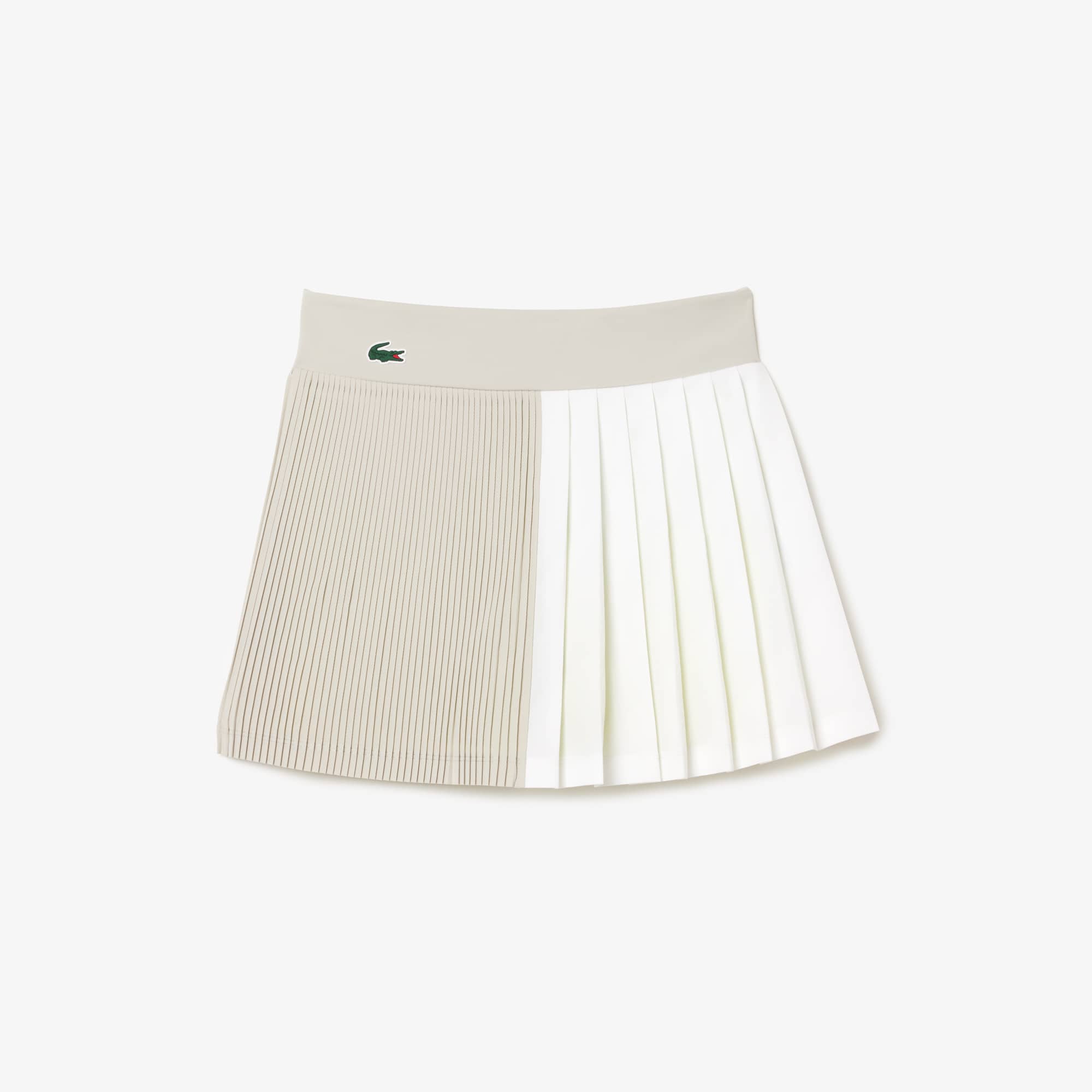 ★LACOSTE★ Women's Tennis Unbalanced Skirt Off White JF221E Lacoste Player On Court Women's Tennis Skirt White