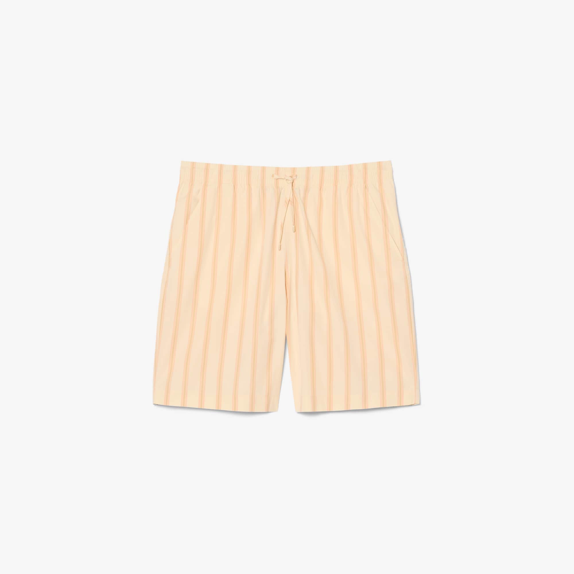 Striped Cotton Poplin Shorts - Shorts & Swim - New In 2026 | Lacoste