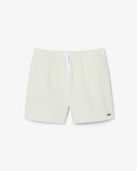 Men's Mid Length Striped Textured Swim Trunks