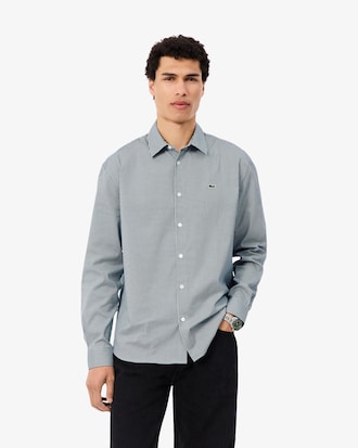 Camisa de Corte Regular de Pinpoint con Cuadros Vichy