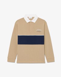 Long Sleeved Striped Rugby Polo Shirt