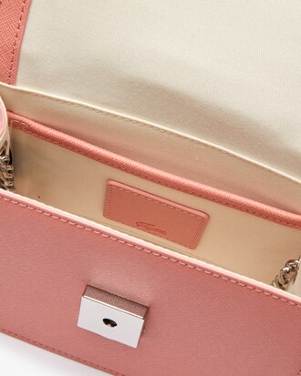 Cartera de hombro de lona con textura cuadrada LCST para mujer