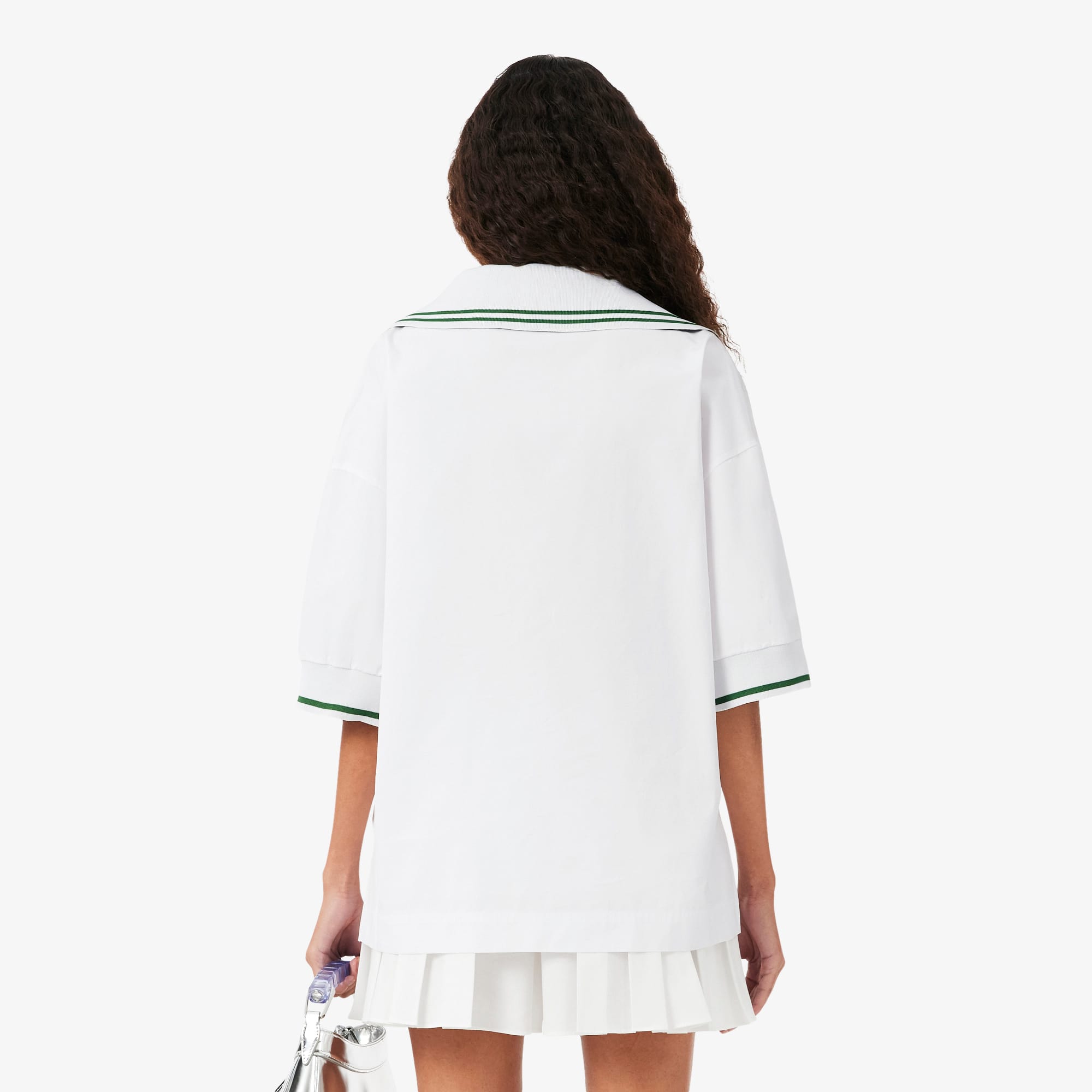 Runway Logo Collar Oversized Popover Shirt