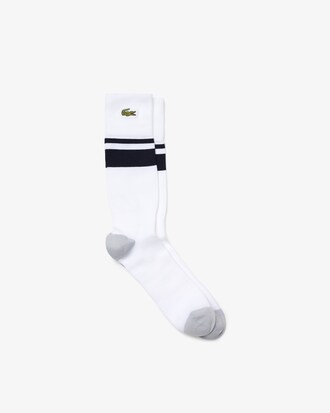 Chaussettes Lacoste SPORT ray&eacute;es avec zones de compression