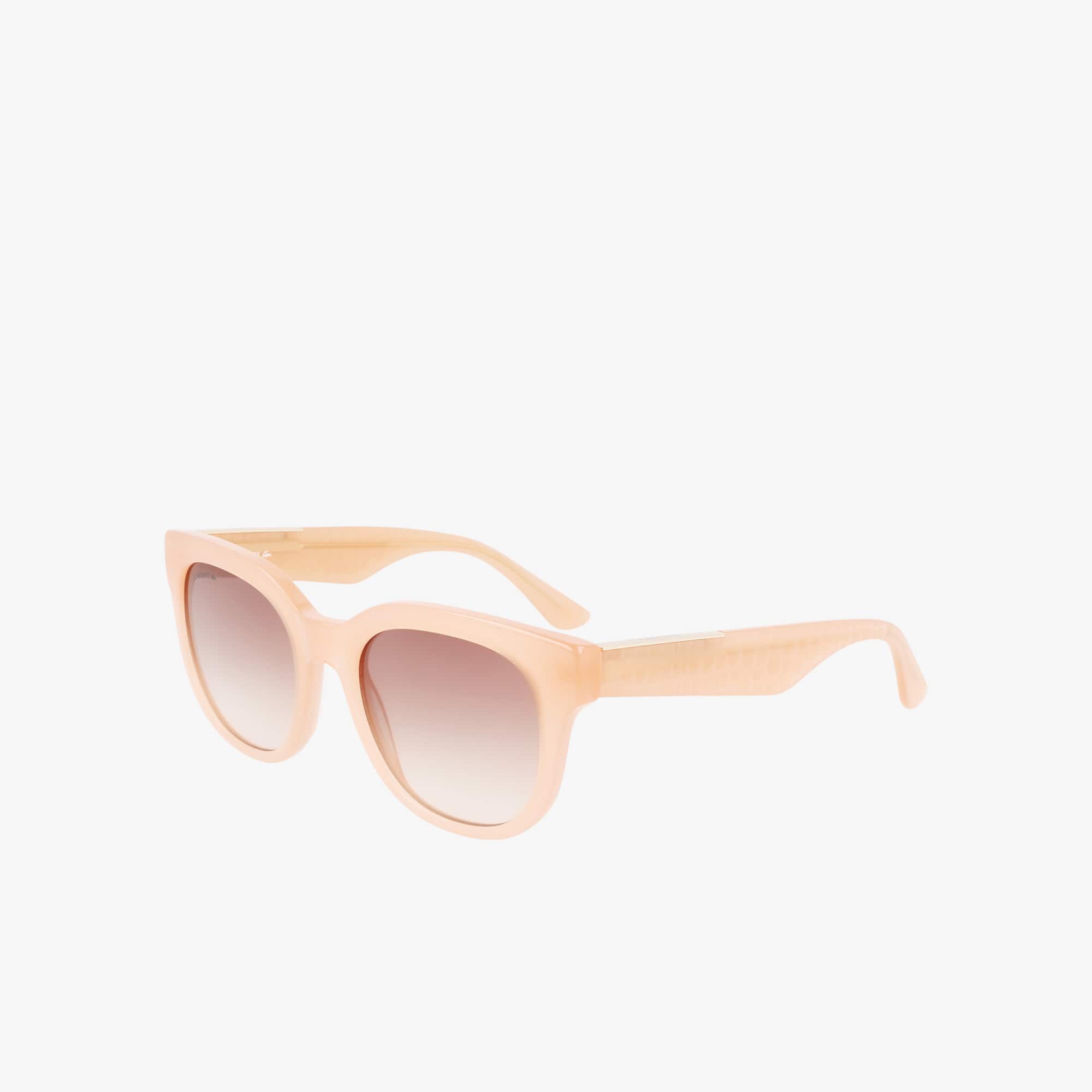 Croco Skin Oval Acetate Glasses