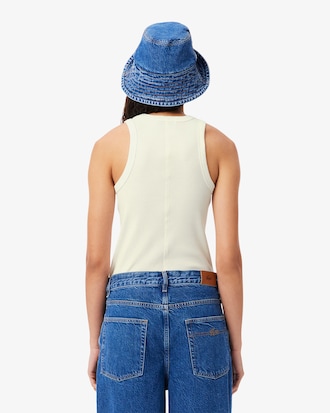 Débardeur femme Lacoste slim fit en coton biologique