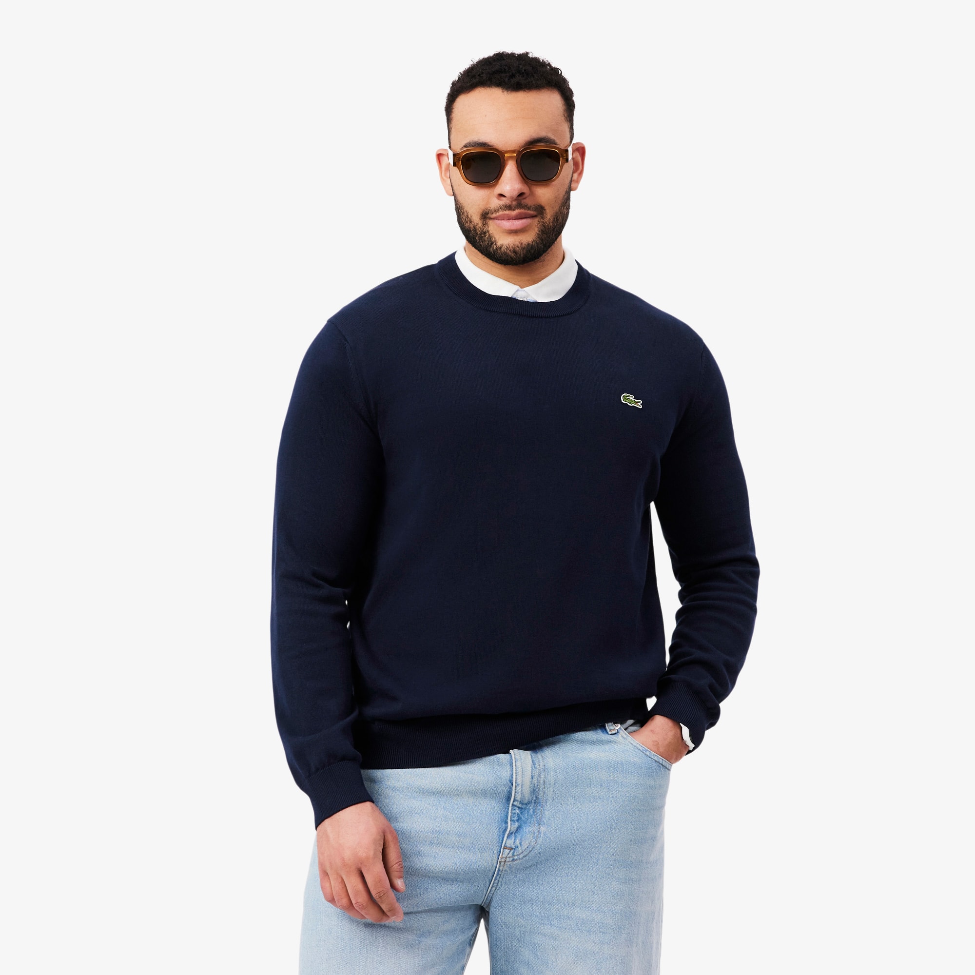 Men's Crew Neck Cotton Sweater - Sweaters & Sweatshirts - New In