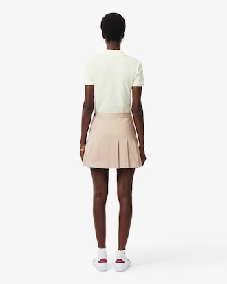 Women's Short Stretch Cotton Pleated Skirt
