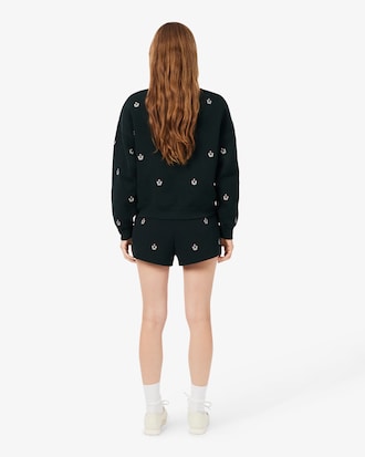 Embroidered Double Face Piqu&eacute; Shorts