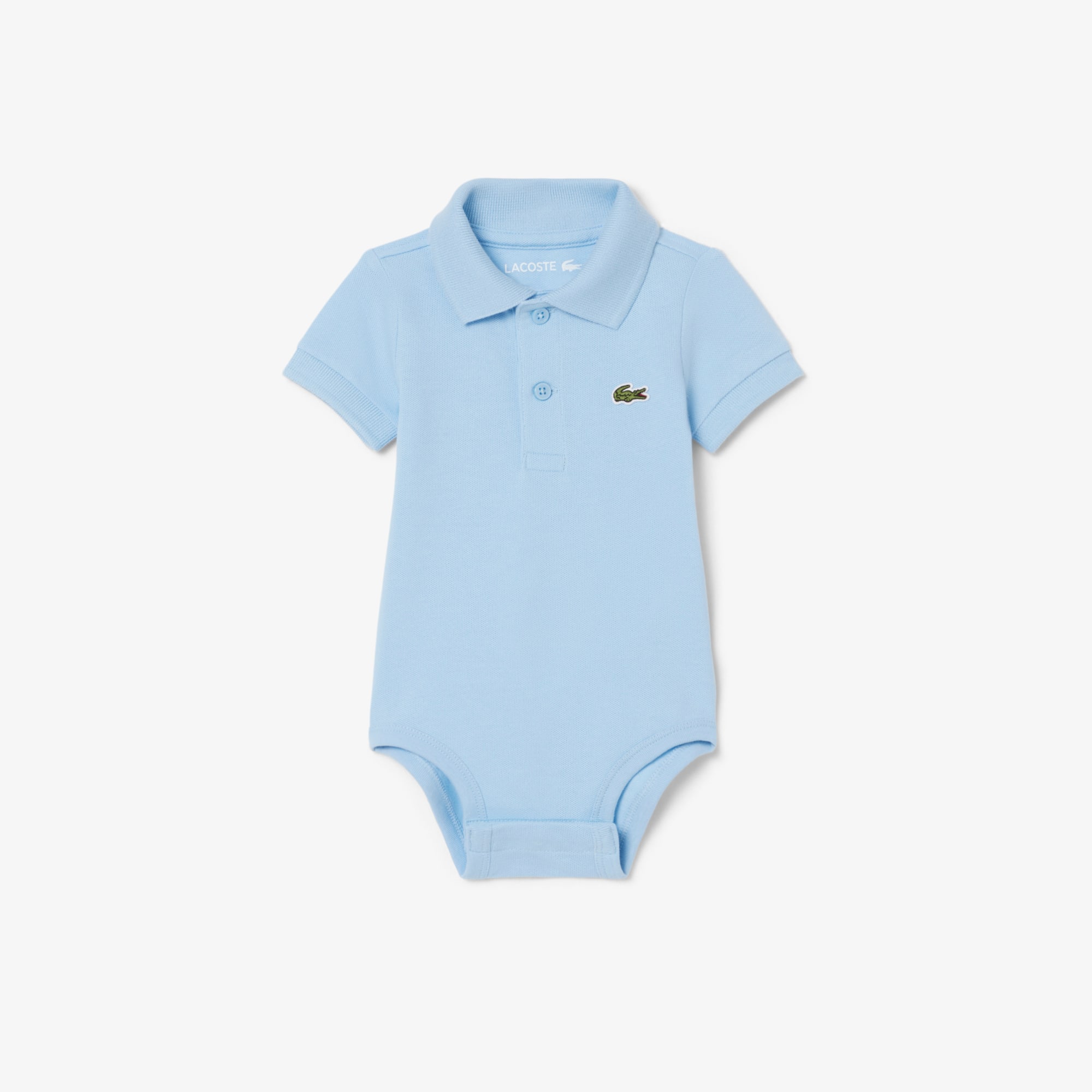 Lacoste Babies' Petit Piqué Onesie - 3m In Blue
