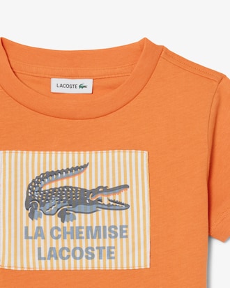 Badge Accent Cotton T-Shirt