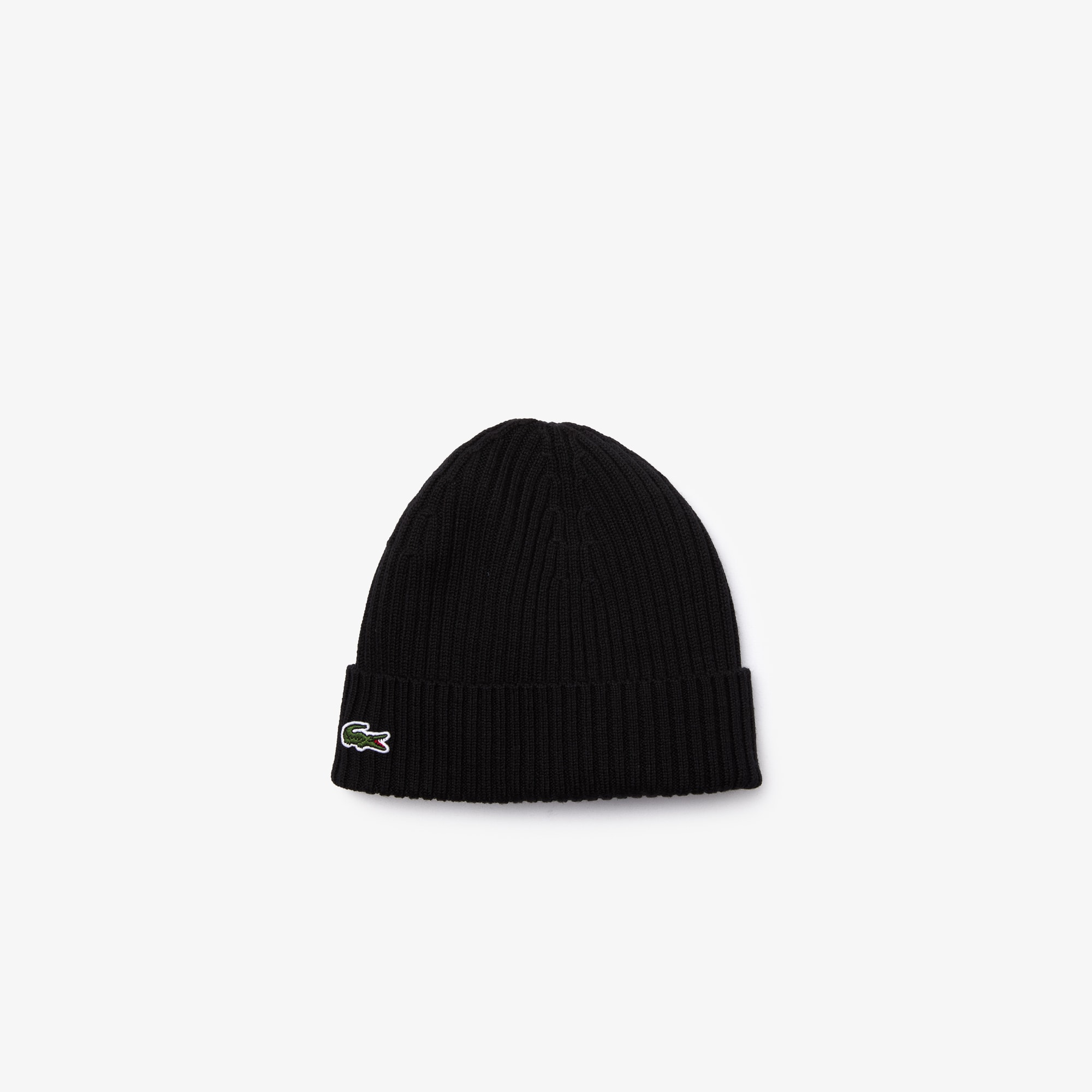 lacoste ribbed beanie