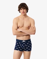 Boxer court coton imprim&eacute; crocodile