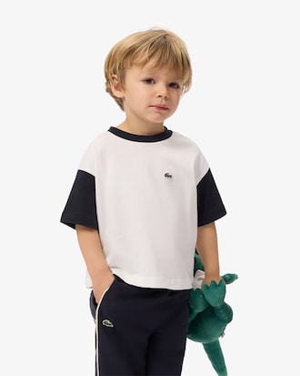 Contrast Trim Cotton T-shirt