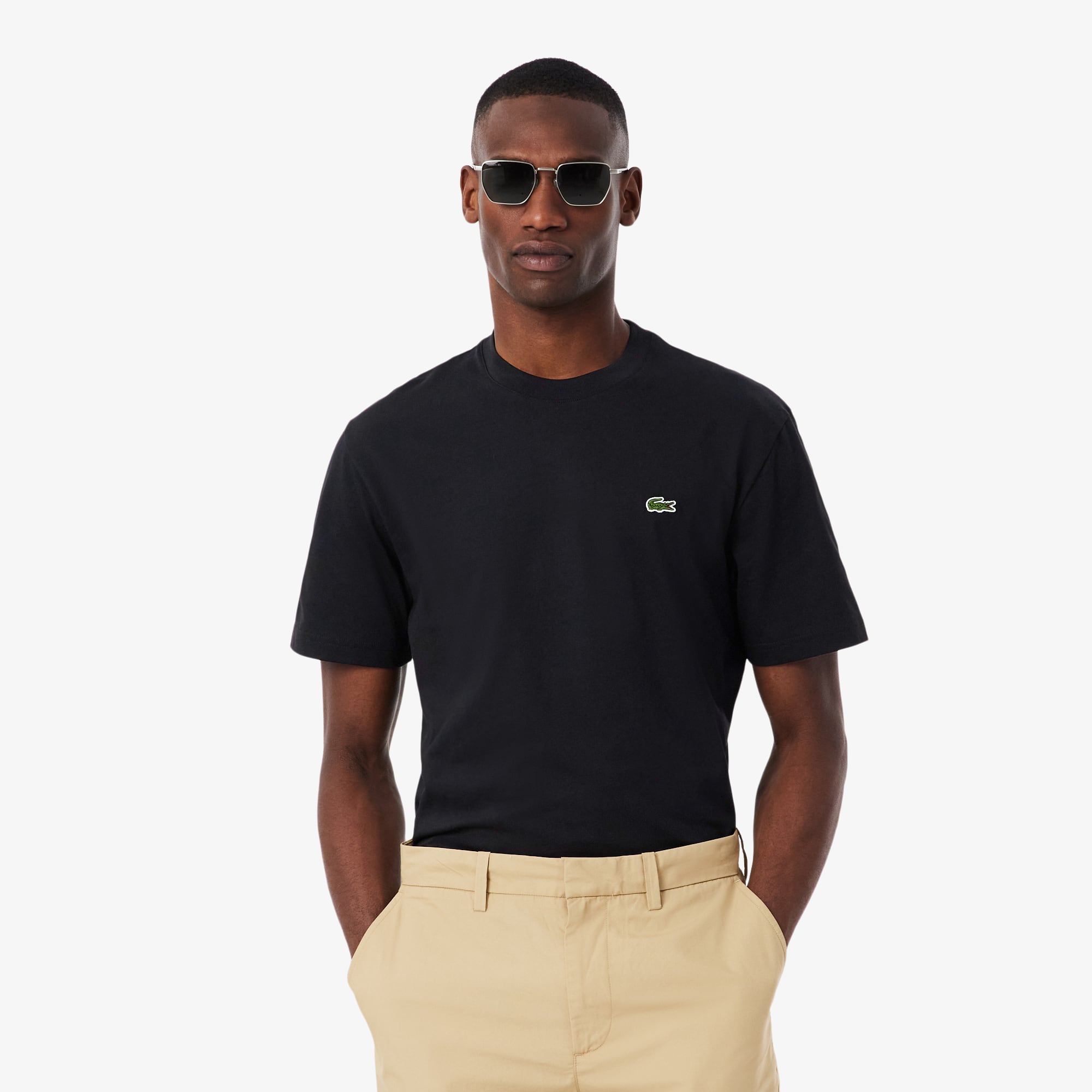 LACOSTE ブラック Tシャツ L Men's Cotton T-Shirt - T-shirts - New In 2025 | Lacoste