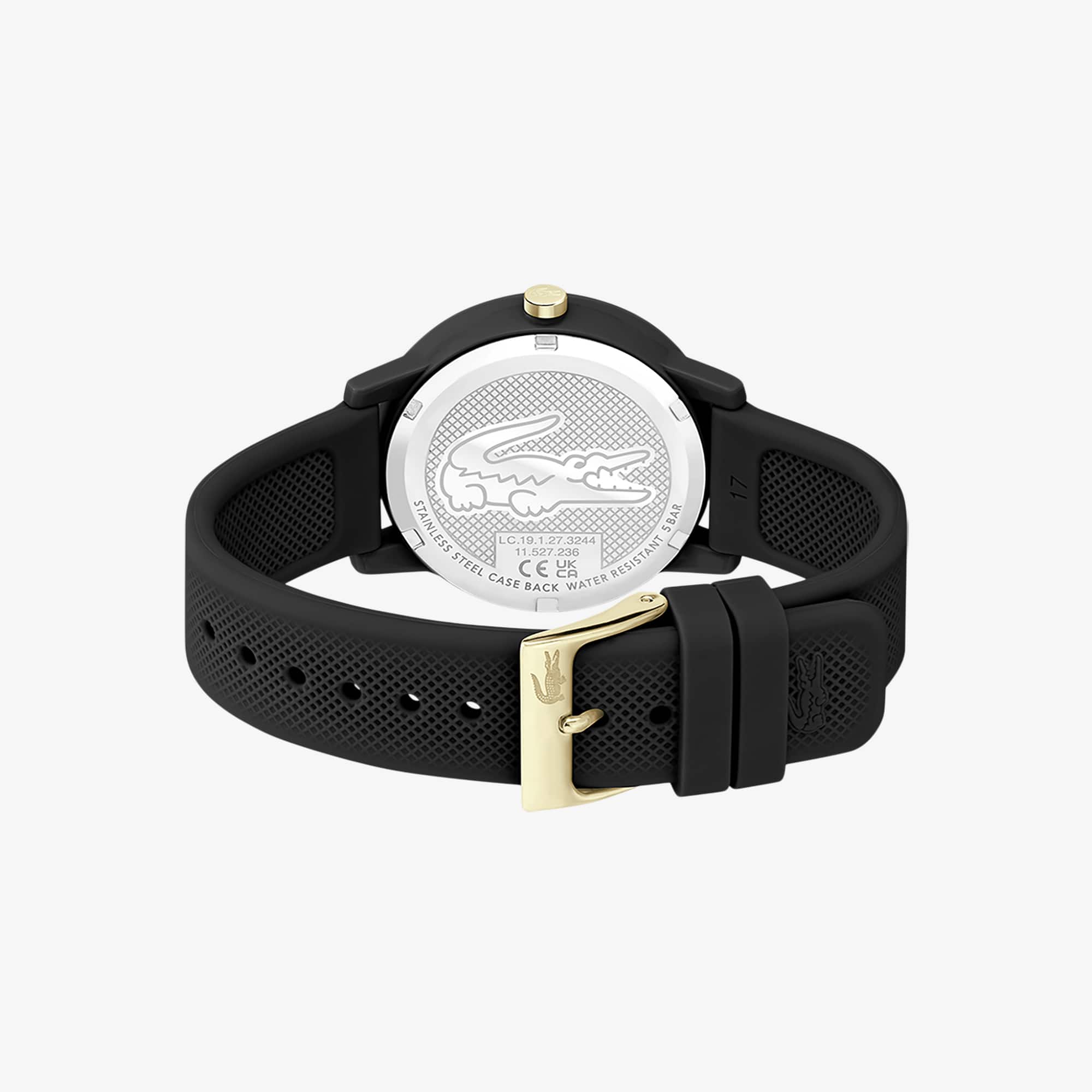 Women's Lacoste.12.12 Black Silicone Strap Watch - Watches