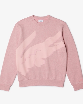 Sudadera para hombre en felpa de algod&oacute;n org&aacute;nico con cuello redondo y estampado