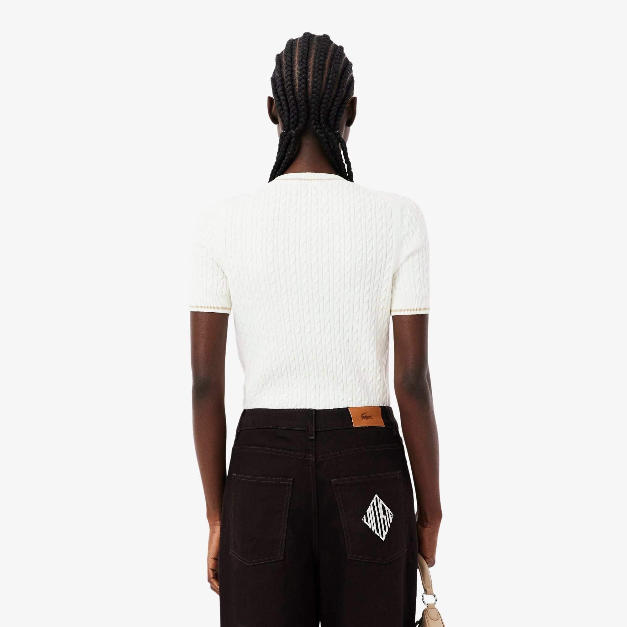 Short Sleeved Cable Knit Sweater - Men's Tracksuits - New In 2026