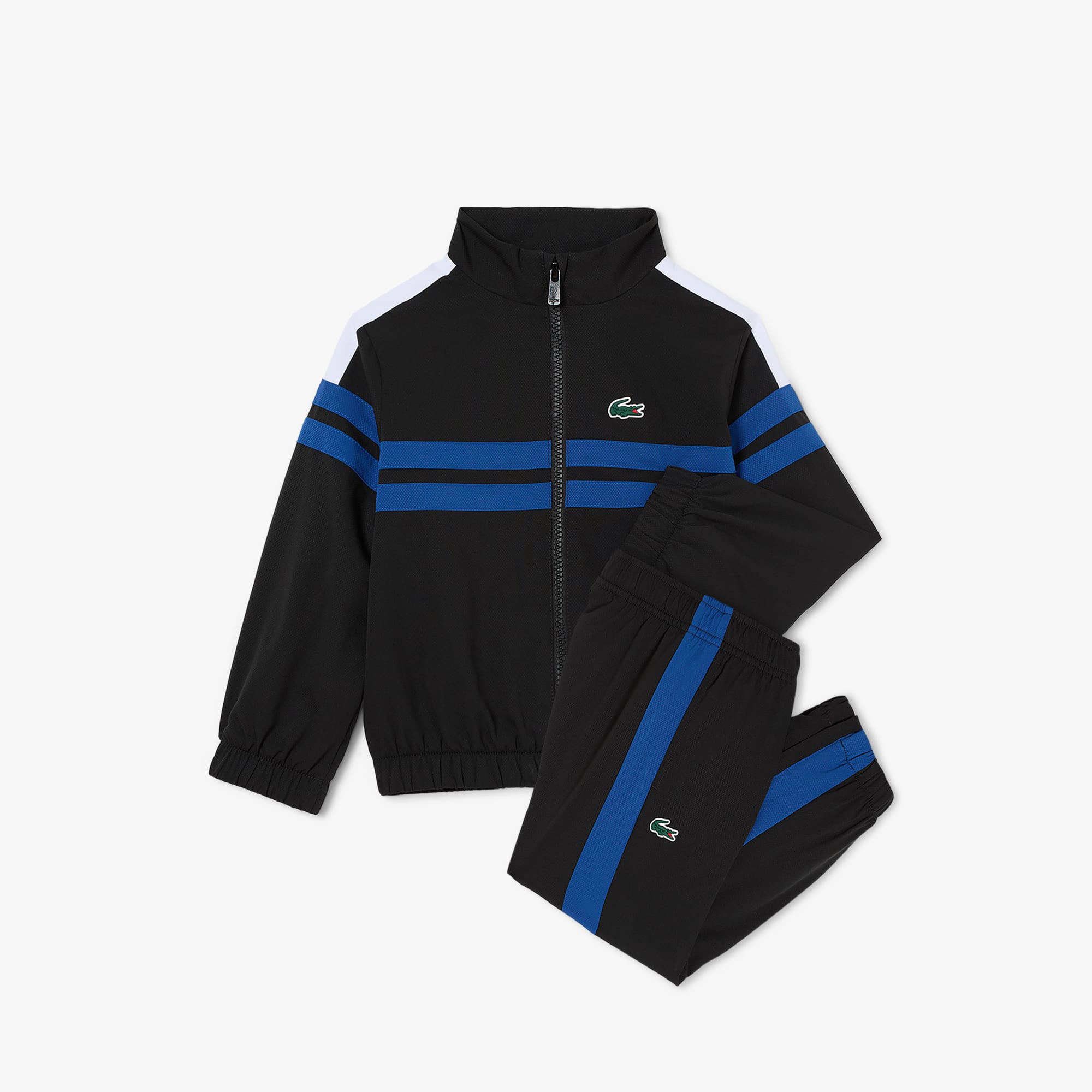 Lacoste Boys' Ultra Dry Abrasion-resistant Sport Tracksuit - 4 Years In Black